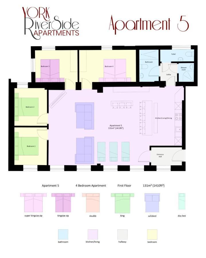 Apartment 5 4 Bedrooms, Sleeps X 15 York Exterior photo